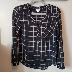 Merona windowpane blouse